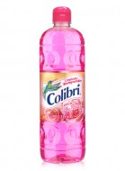 Colibrí limpiador líquido / Caja con 12 botellas de 1 Litro / Aroma Jardín de Rosas.