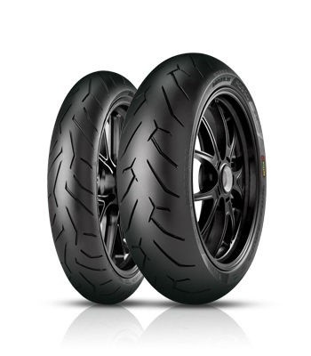 ANVELOPE PIRELLI - SET DIABLO ROSSO II: 120/70-17 (58W) (K) + 180/55-17 (73W) (PI2291900 + PI2068500)