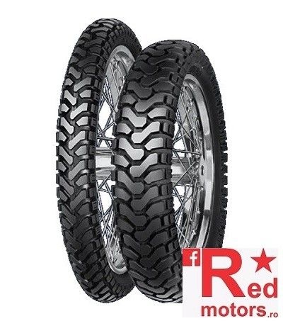 Set anvelope/cauciucuri moto Mitas E-07 90/90 R21 54T + 140/80 R17 69T