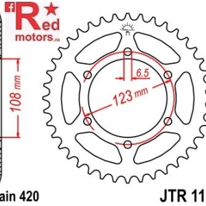 Foaie/pinion spate JTR1133.65 420 cu 65 de dinti