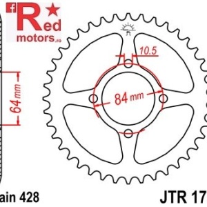 Foaie/pinion spate JTR1796.51 428 cu 51 de dinti pentru Suzuki RV 125 Van Van