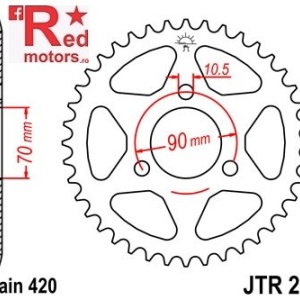 Foaie/pinion spate JTR239.47 420 cu 47 de dinti pentru Honda