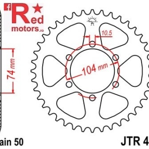 Foaie/pinion spate JTR481.40 530 cu 40 de dinti pentru Kawasaki Z 400, Z 650