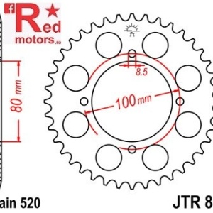 Foaie/pinion spate JTR819.47 520 cu 47 de dinti pentru Suzuki GN 250, GSX 250, GZ 250