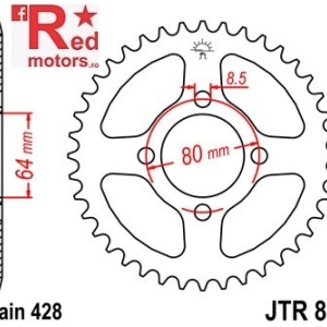 Foaie/pinion spate JTR838.39 428 cu 39 de dinti pentru SYM XS 125 K, Yamaha RD 125, YBR 125 ED, YBR 125 SPD Custom