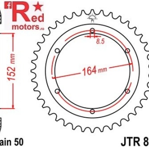 Foaie/pinion spate JTR841.42 530 cu 42 de dinti pentru Yamaha SR 500