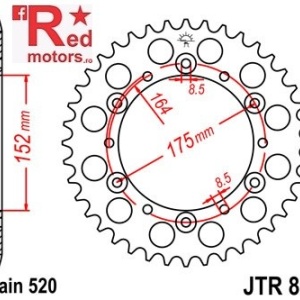 Foaie/pinion spate JTR853.40 520 cu 40 de dinti pentru Barossa/SMC Bronco 300, Derbi DXR 200, Yamaha DT 400