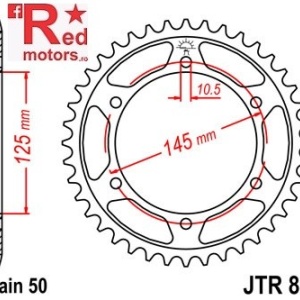 Foaie/pinion spate JTR865.44 530 cu 44 de dinti pentru Yamaha FZ 750, FZR 600, FZX 750