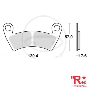 Placute frana fata SINTER SI TRW ALTN 120.4x57x7.6 pentru Polaris Ranger EV, Ranger 400, Ranger 500, Ranger 800, Ranger 900