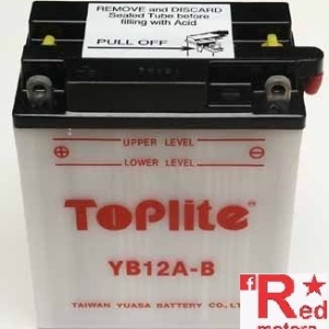 Baterie/acumulator moto Toplite/Yuasa YB12A-B pentru Honda CB450S, GB500, VFR750F, XBR500, XL600V
