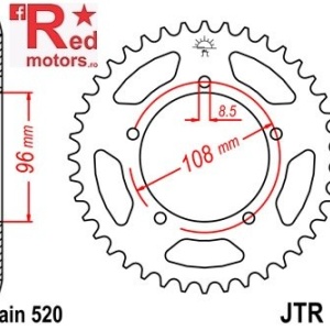 Foaie/pinion spate JTR16.44 520 cu 44 de dinti