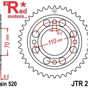 Foaie/pinion spate JTR247.35 520 cu 35 de dinti Honda CB 250, CB 400