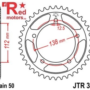 Foaie/pinion spate JTR302.44 530 cu 44 de dinti pentru Honda CB 900, CB 1100, CB 1300, CBF 1000