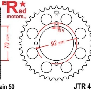 Foaie/pinion spate JTR476.41 530 cu 41 de dinti pentru Kawasaki S3 400, Z 250, Z 400, Z 500