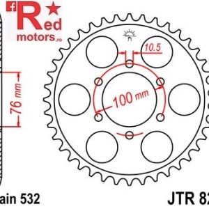 Foaie/pinion spate JTR827.42 532 cu 42 de dinti pentru Suzuki GSX 1100