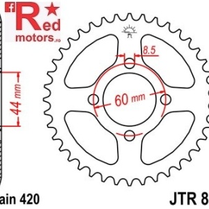 Foaie/pinion spate JTR832.52 420 cu 52 de dinti pentru Yamaha DT 50, DT 80, FS1 80