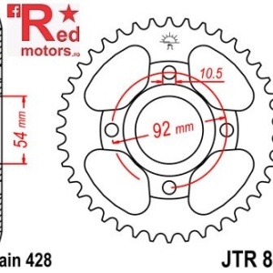 Foaie/pinion spate JTR835.47 428 cu 47 de dinti pentru Yamaha RD 80, SR 125