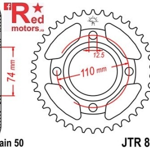 Foaie/pinion spate JTR854.38 530 cu 38 de dinti pentru Yamaha RD 250, 400, XS 250, 400, 360