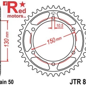 Foaie/pinion spate JTR859.38 530 cu 38 de dinti pentru Yamaha FJ 1200, FZR 600, FZR 1000, FZS 600