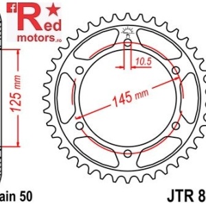Foaie/pinion spate JTR865.45 530 cu 45 de dinti pentru Yamaha FZ 750, FZR 600, FZX 750