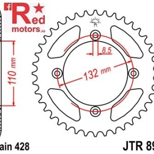 Foaie/pinion spate JTR895.46 428 cu 46 de dinti pentru Husqvarna TC 85, KTM SX 85