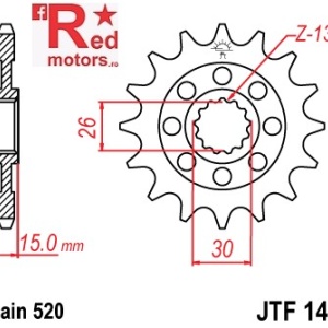 Pinion fata JTF 1404 cu 17 dinti