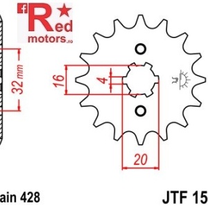 Pinion fata JTF 1550 cu 13 dinti