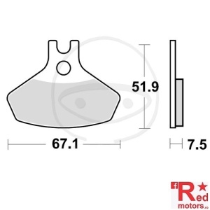Placute frana fata SINTER SI TRW 67.1x51.9x7.5 pentru CAN-AM DS 450