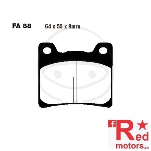Placute frana spate sinterizate ALTN 64x55x9 EBC FA88 pentru Norton Rotary 600, Yamaha BT 1100, FJ 1100, FZ 750, FZR 600, TRX 850, VMX-12 1200, YZF 1000