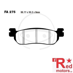 Placute frana spate STD EBC ALTN 99.77x30.2x9 FA275 pentru Yamaha TW 125 H Trailway, 200, YZF-R1 1000, YZF-R6 600 N