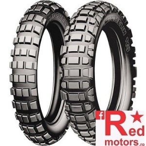 Set anvelope/cauciucuri moto Michelin T63 90/90 R21 65S + 130/80 R17 65S