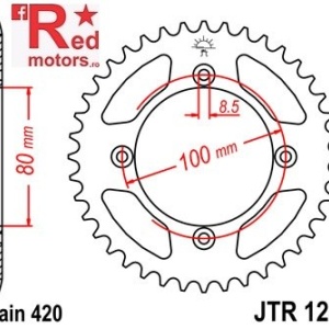 Foaie/pinion spate JTR1214.47 420 cu 47 de dinti pentru Honda CR 80, CRF 70, XR 70, XR 80