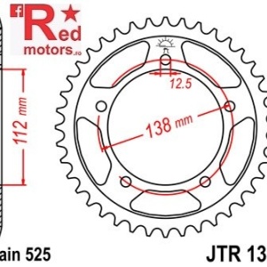 Foaie/pinion spate JTR1304.44 525 cu 44 de dinti pentru Honda CB 600 F Hornet