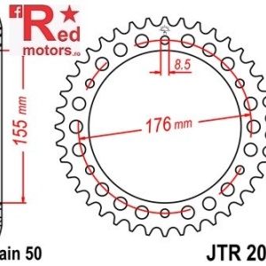 Foaie/pinion spate JTR2011.44 530 cu 44 de dinti pentru Triumph Daytona 955, Speed Triple 900, 955, 1050