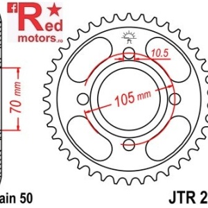 Foaie/pinion spate JTR278.38 530 cu 38 de dinti pentru Honda CB 250, CB 350, CB 400