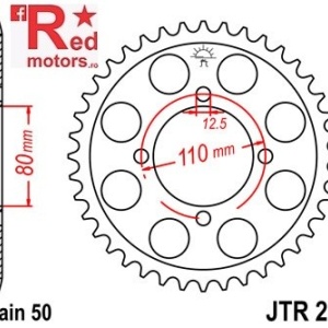 Foaie/pinion spate JTR284.48 530 cu 48 de dinti pentru Honda CB 650, CB 750