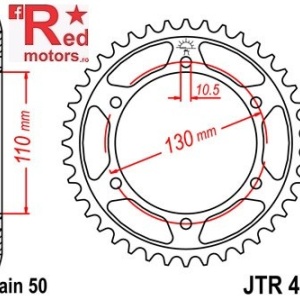 Foaie/pinion spate JTR479.48 530 cu 48 de dinti pentru Kawasaki GPX 600, GPZ 600, Suzuki GSX-R 1000