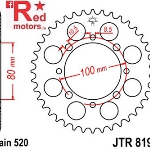 Foaie/pinion spate JTR819/2.41 520 cu 41 de dinti pentru Suzuki GN 250