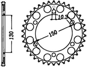 FOAIE SPATE JT 48 DINTI (JTR300) - HONDA XL650V 2000- TRANSALP