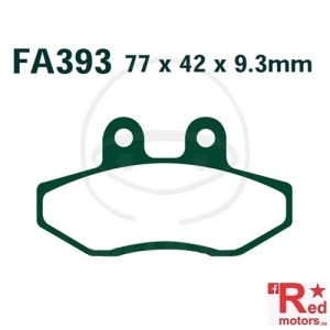 Placute frana fata CARBON SCOOTER EBC 77x42x9.3 FA393 pentru MBK XC 125, Yamaha XC 125