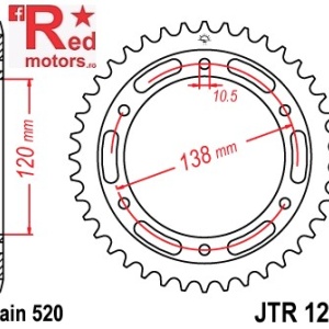 Foaie/pinion spate JTR1220.36 520 cu 36 de dinti pentru Honda CBR 250, CBR 300