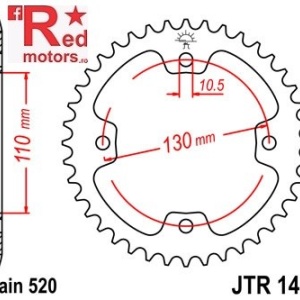 Foaie/pinion spate JTR1415.36 520 cu 36 de dinti pentru Dinli Special 450, Kawasaki KFX 450, Masai A 450