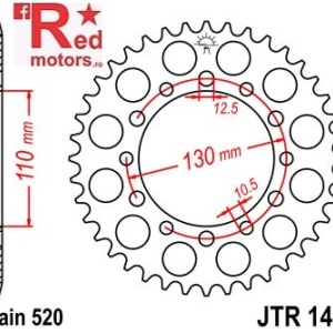 Foaie/pinion spate JTR1486.40 520 cu 40 de dinti pentru Kawasaki ER 500