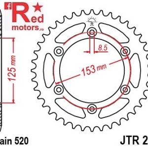Foaie/pinion spate JTR210.51 520 cu 51 de dinti pentru HM-Moto