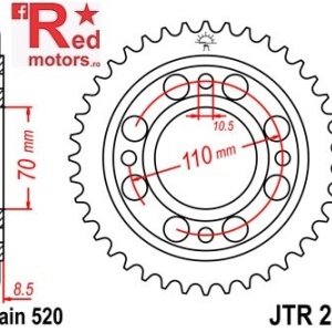 Foaie/pinion spate JTR247.41 520 cu 41 de dinti Honda CB 250, CB 400