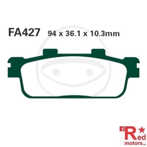 Placute frana fata CARBON SCOOTER EBC 94x36.1x10.3 FA427 pentru Daelim S3, Peugeot LXR, SYM GTS, Joymax, TGB X-Large