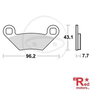 Placute frana fata SINTER SI TRW ALTN 96.2x43.1x7.7 pentru Polaris Scrambler 850, Scrambler 1000, Sportsman 500, Sportsman 550, Sportsman 1000