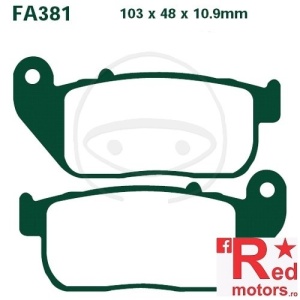 Placute frana fata STD EBC 103x48x10.9 FA381 pentru Harley Davidson XL 883, XL 1200, XL 53 883