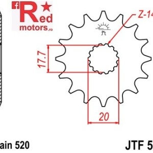 Pinion fata JTF 564 cu 12 dinti