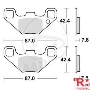 Placute frana fata SINTER SI TRW 87x42.4x7.8/87x42.4x7.8 pentru Polaris Phoenix 200, RZR 170